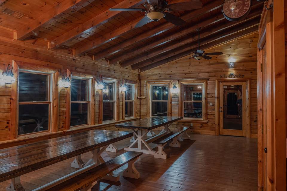 Dining room at night