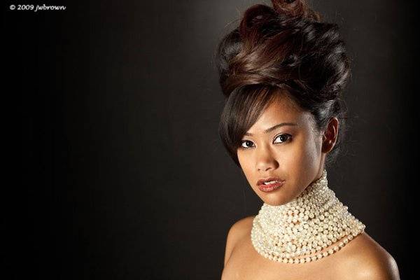 elegant up style from a photo shoot