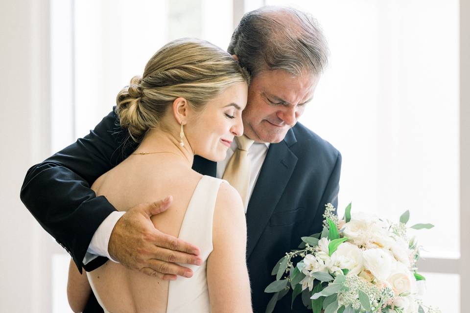 Bride with her dad