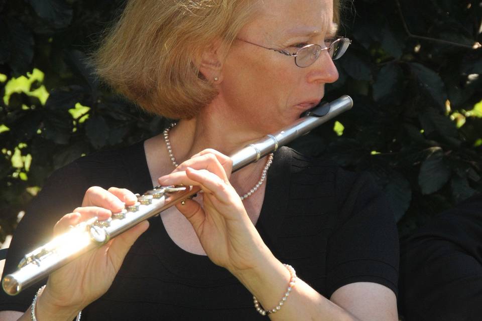 Playing the flute