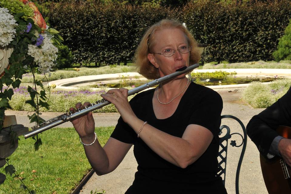 Playing the flute