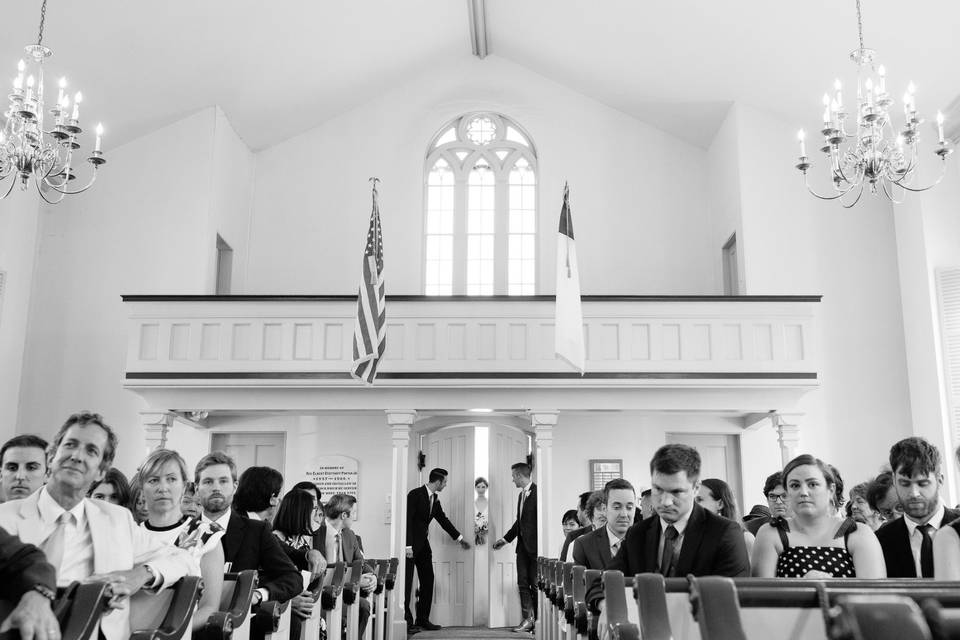 Bride enters church