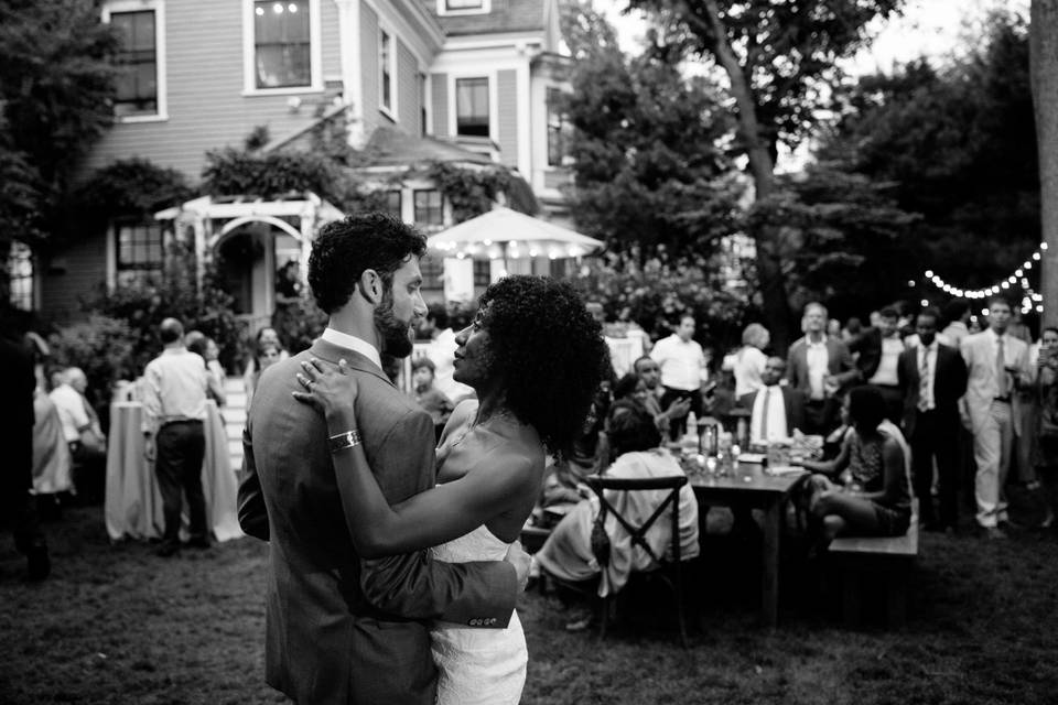 Backyard first dance