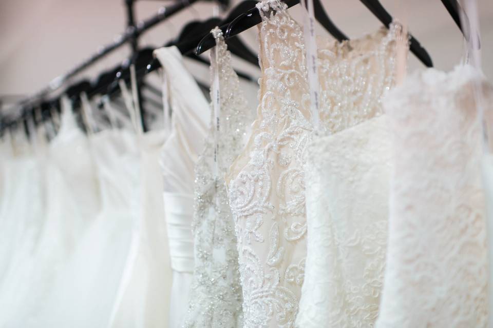 The wedding dress selection