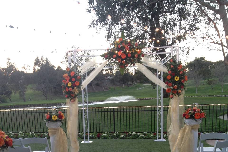 A view of the ceremony area