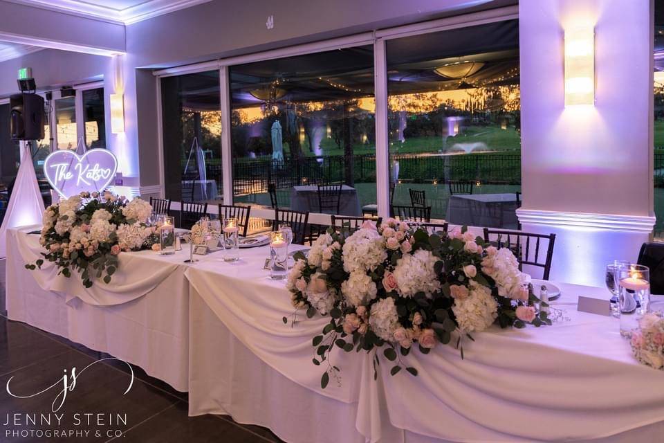 Indoor Reception with lighting