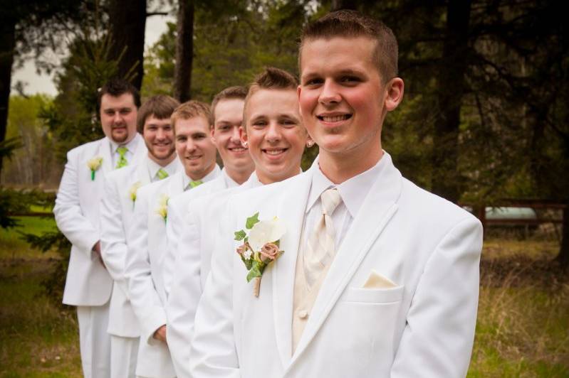 Timeless Moments Captured PhotographyGroom and Groomsmen lineup