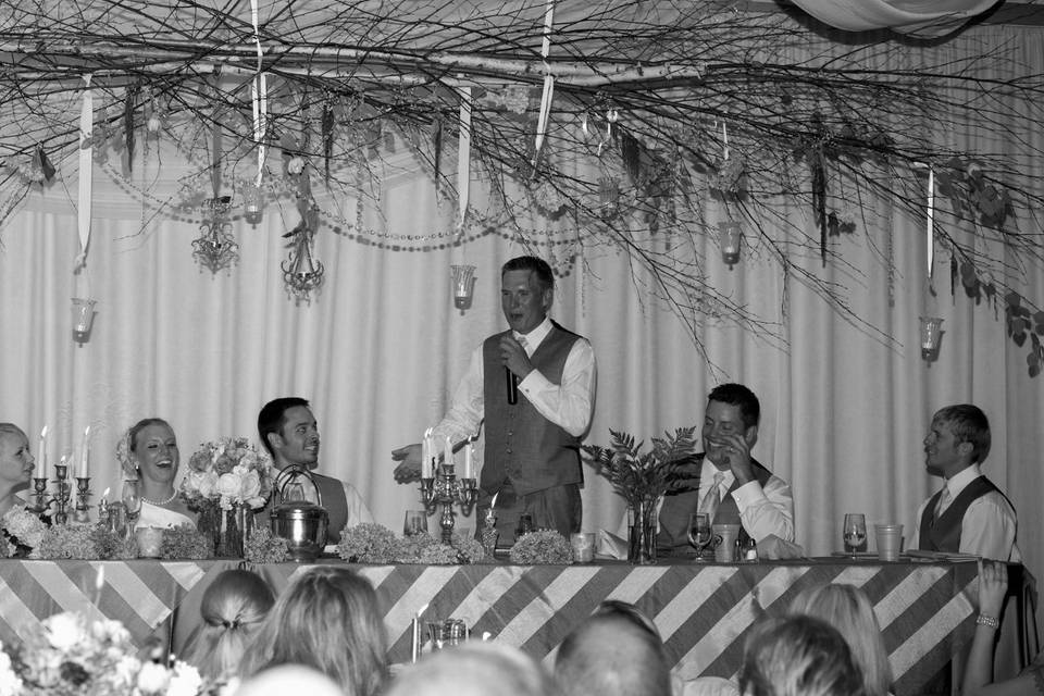 The Best Man's Wedding Speech at Pine Peaks Event Center a member of Wedding Wire, The Knot, Brainerd Wedding Association, Twin Cities Bridal Show.Photo by Kelli Engstrom Photography