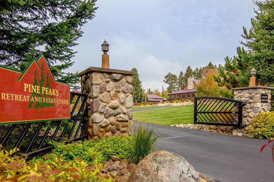 Pine Peaks Event Center entrance