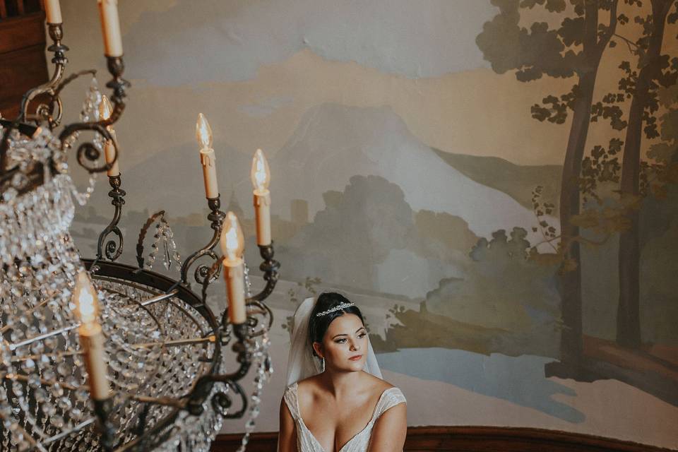 Bridal Portrait In Mansion