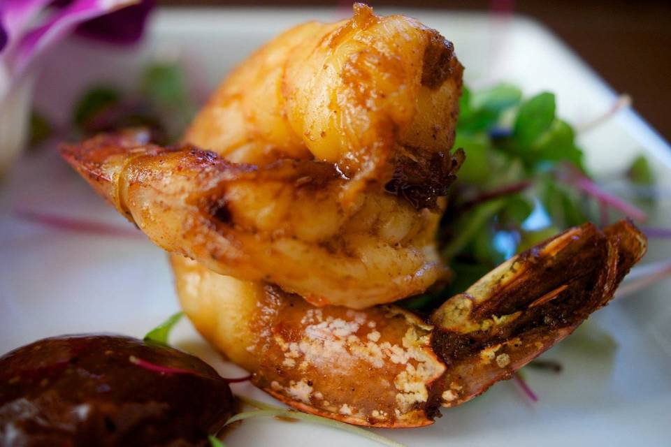 Smoked bbq shrimp