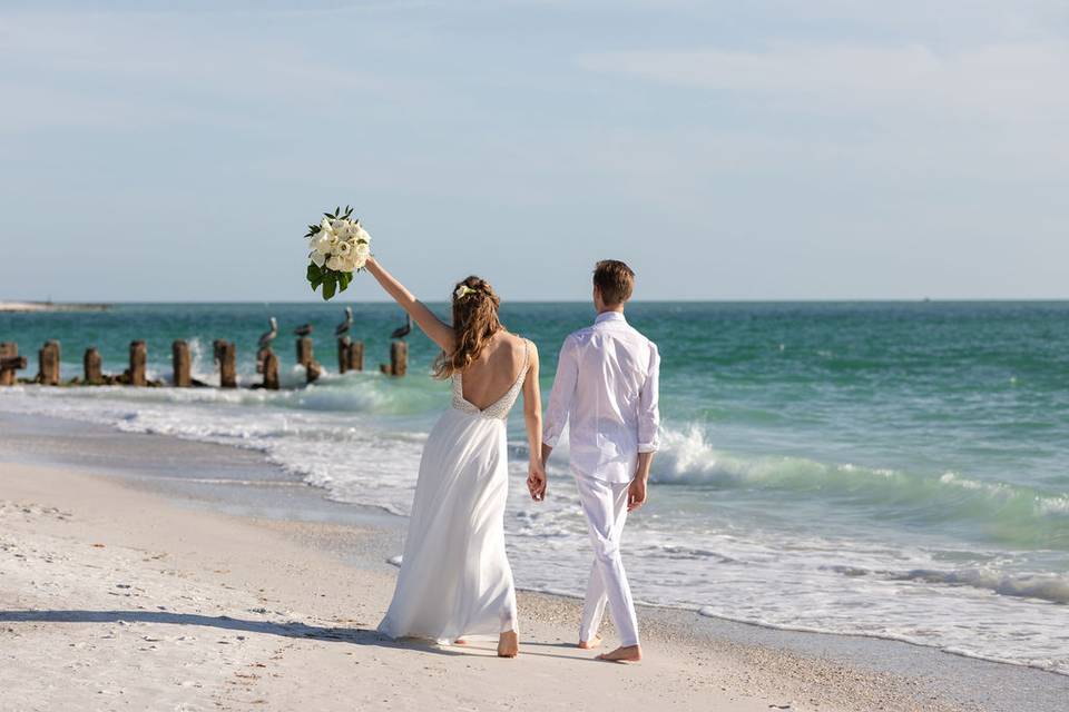 Walking by the sea