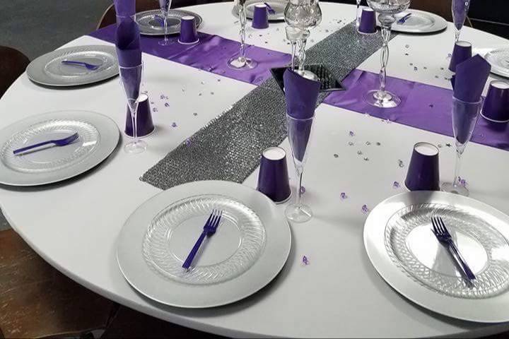 Purple and silver anniversary