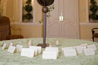 Fabulous large arrangement used for the Place Card table at Overbrook Country Club