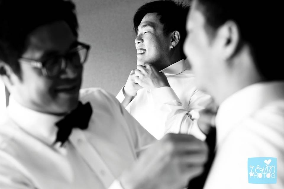 Groom and groomsmen