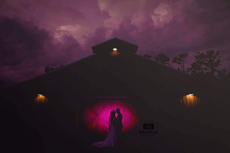 Night Shot ~ Barn Wedding