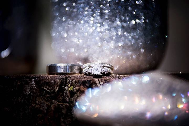 Sparkly picture of rings