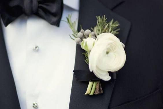Delicate boutonniere