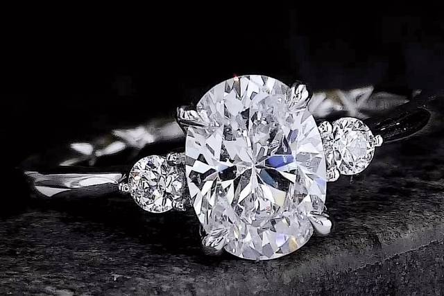A. Jaffe Modern Three Row Diamond Pave Engagement Ring | Ken Walker  Jewelers | Gig Harbor, WA