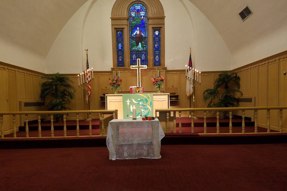 Altar with Unity Candle