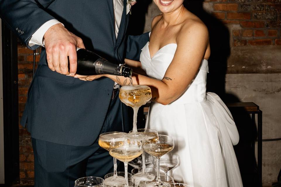 Champagne tower