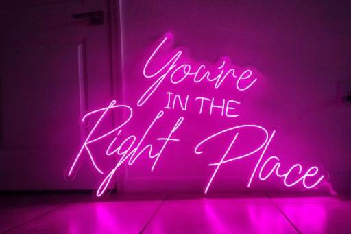 Pink Neon with clear backing