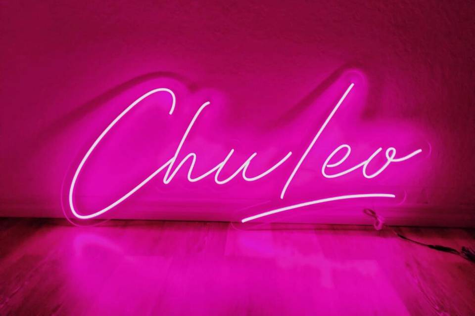 Pink Neon with clear backing