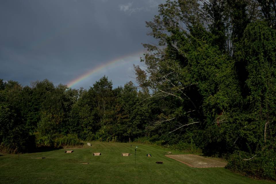 Rainbow over the grounds