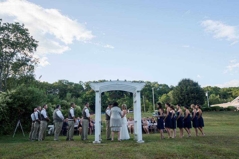 Outdoor wedding ceremony