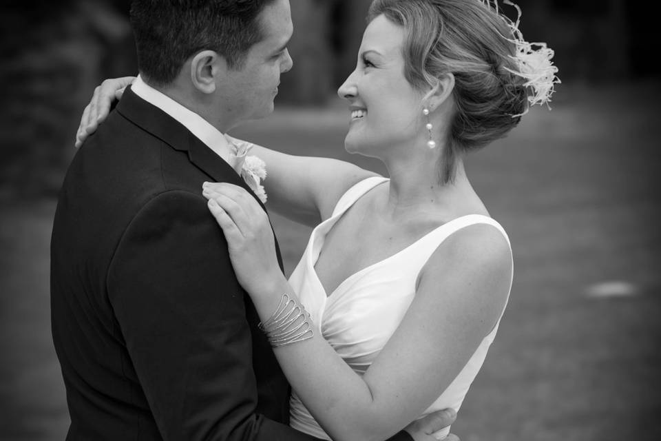 Bride and Groom BW