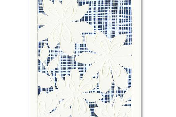 Vera Wang Indigo Garden Lace Wedding Invitation Folder85-85723