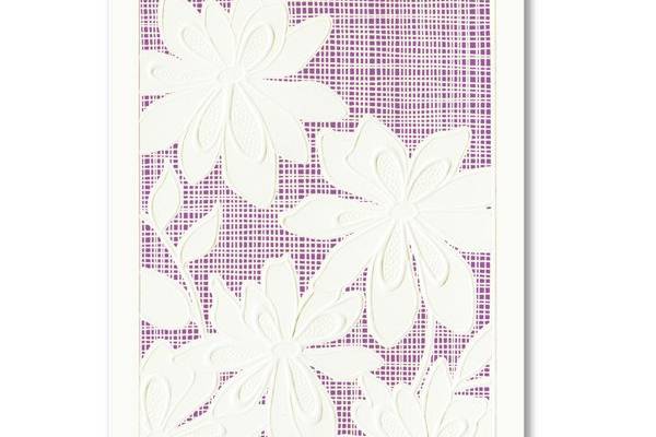 Vera Wang Raspberry Garden Lace Wedding Invitation Folder85-85716