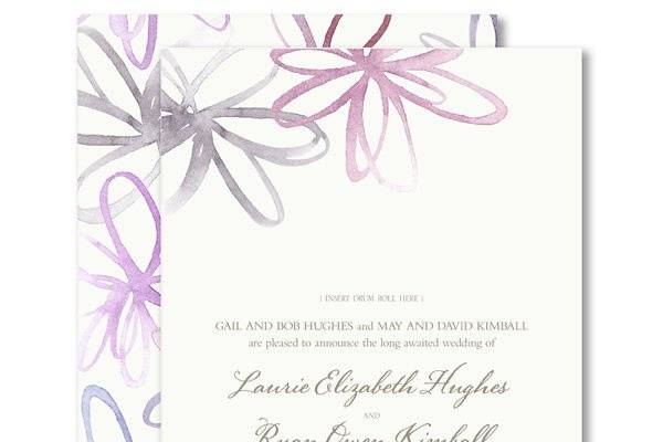 Vera Wang Watercolor Blossoms Wedding Invitations85-86073