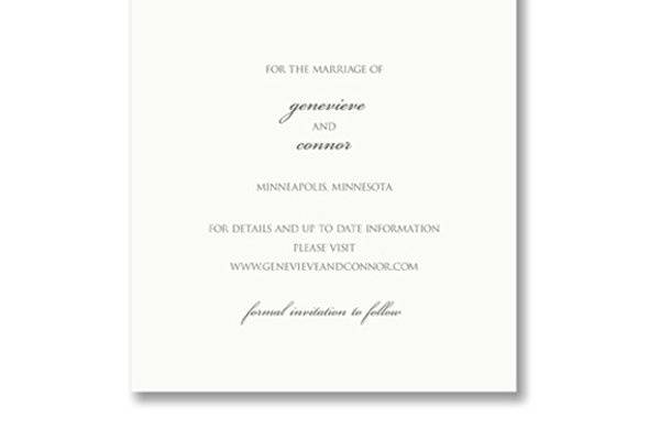 Vera Wang Oyster White Save the Date Cards85-50135