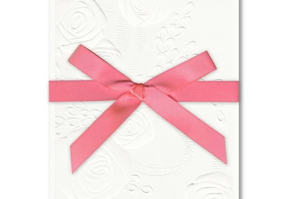 Vera Wang Embossed Rosette Wedding Invitation Folder85-94193W31