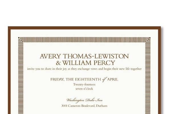 Vera Wang Chocolate Chime Laser-cut Layered Invitation Cards85-85954