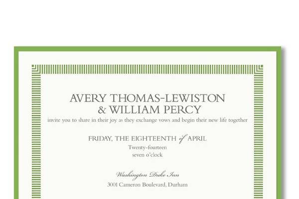 Vera Wang Grass Green Chime Laser-cut Layered Invitation Cards85-85968