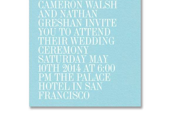 Vera Wang Aquamarine Wedding Invitations85-85821-40