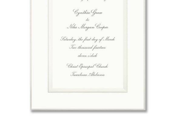 Vera Wang Pearl Bands Oyster White Personalized Wedding Invitations85-50562