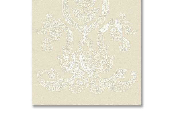 Vera Wang Engraved Damask Applique Wedding Invitation Folder85-85380