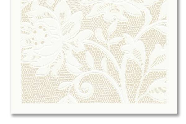 Vera Wang Square Opal Alencon Lace Wedding Invitation Folder85-67698