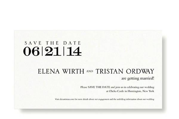 Vera Wang Letterpress Save the Date Cards