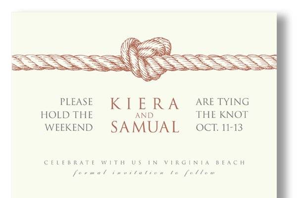 Vera Wang Knot Save the Date Cards