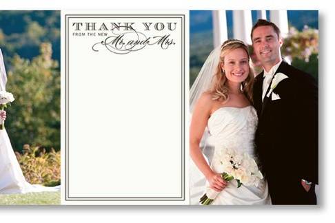 Vera Wang Tri-Fold Photo Thank You Notes