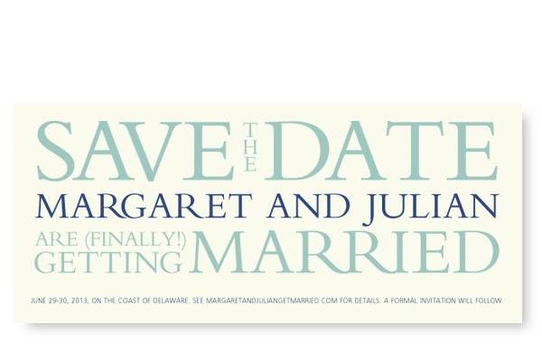Vera Wang Long Format Save the Date Cards