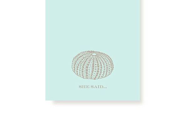 Vera Wang Seafoam Blue Save the Date Folded Cards