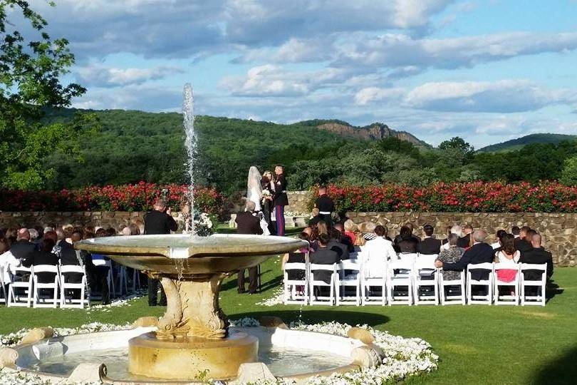 Outdoor wedding ceremony