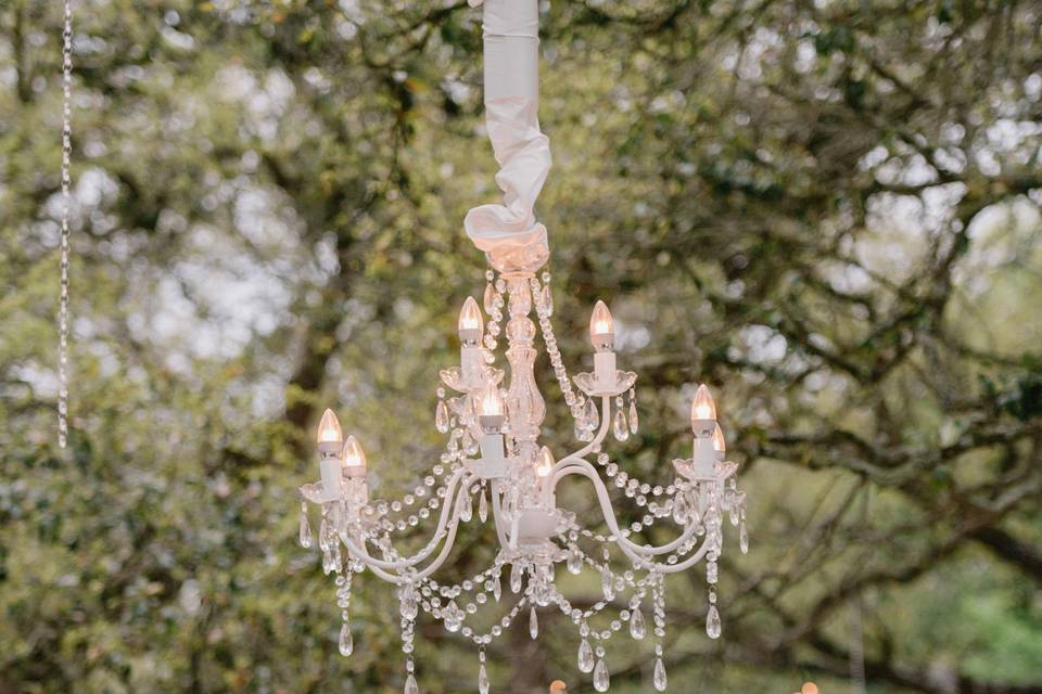 Chandeliers for outdoor receptions
