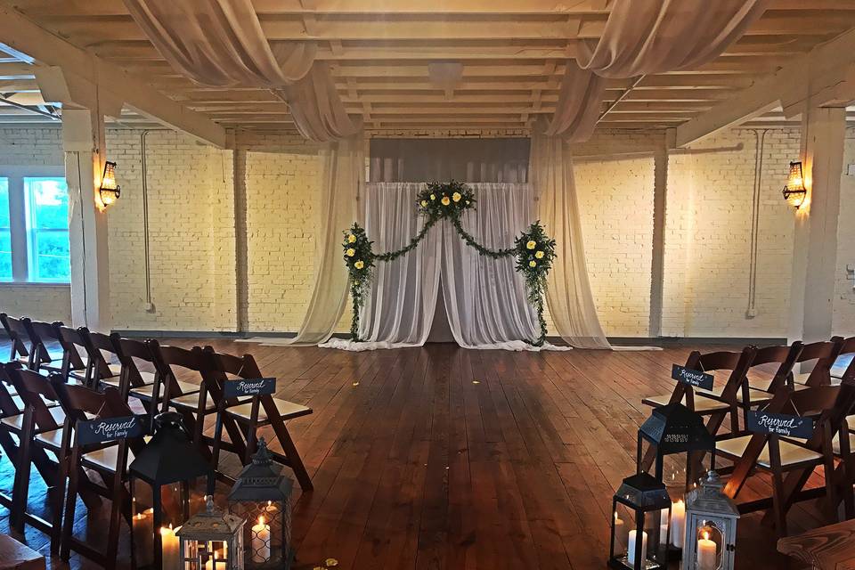 Wedding ceremony setup