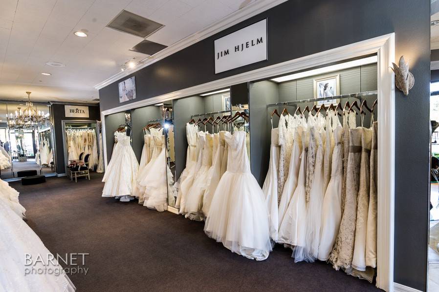 A range of wedding dresses